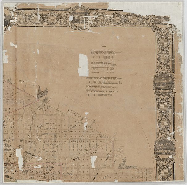 File:Map of Washington City District of Columbia Seat of the Federal Government. Respectfully dedicated to the Senate and the House of Representatives of the United States of North America - NARA - 102278721 (page 2).jpg