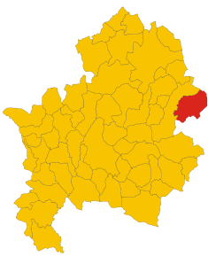 Localizarea Bagnoli del Trigno în Provincia Isernia