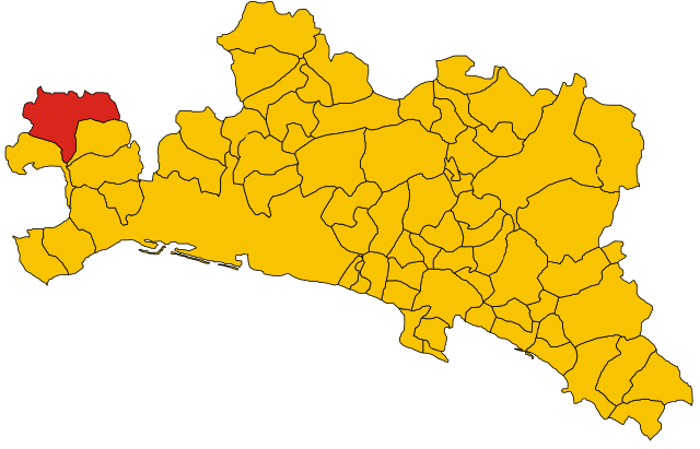 Elhelyezkedése Genova térképén