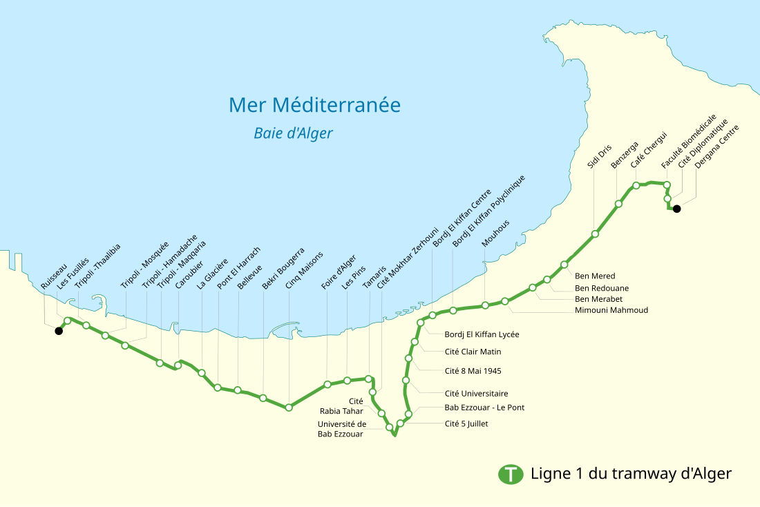 File:Map of tramway of Algiers - SVG - January 2022 - fr.svg