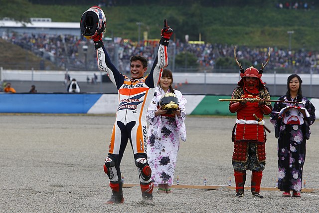 Marc Márquez won his second MotoGP world title, and fourth world title overall, by finishing 2nd place in Motegi.