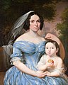 Мартин Яблонський. Юлія Жерар фон Фестенбурґ з донькою Кароліною (1839)