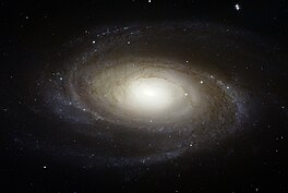 Messier 81 soos afgeneem deur die Hubble-ruimteteleskoop.