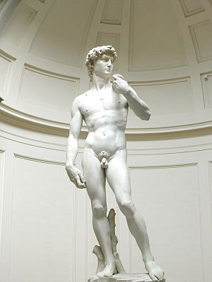 犹太人的英雄大卫王，米开朗基罗雕像