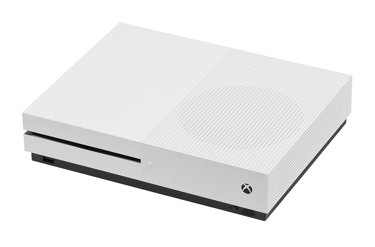 Archivo:Microsoft-Xbox-One-S-Console-FL.jpg - Wikipedia, la enciclopedia  libre
