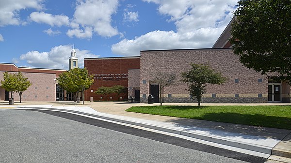 Rear of Montgomery Blair High School, Silver Spring, Maryland