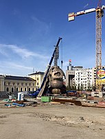 Monument of Stefan Nemanja under construction, October 2020