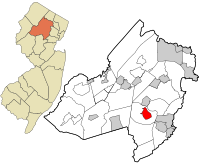 Morris County New Jersey incorporated and unincorporated areas Morristown highlighted.svg