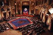 The North Atlantic Council convening in the Mellon Auditorium in 1999