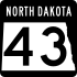 North Dakota Highway 43 işaretçisi