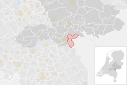 Locatie van de gemeente Berg en Dal (gemeentegrenzen CBS 2016)