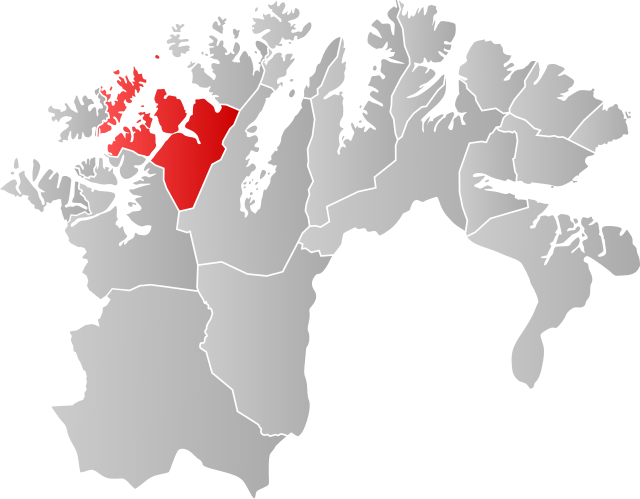 Lage der Kommune in der Provinz Finnmark