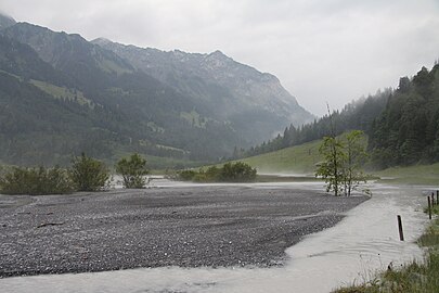 Naturschutzgebiet (ehemaliger) Tschingelsee, talwärts nach Reichenbach