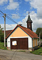 Čeština: Hasičská zbrojnice se zvonicí v Ředicích, části Nechvalic English: Fire house in Ředice, part of Nechvalice, Czech Republic.