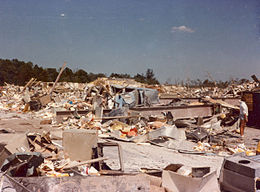 Niles Park Plaza 1985 tornado.jpg