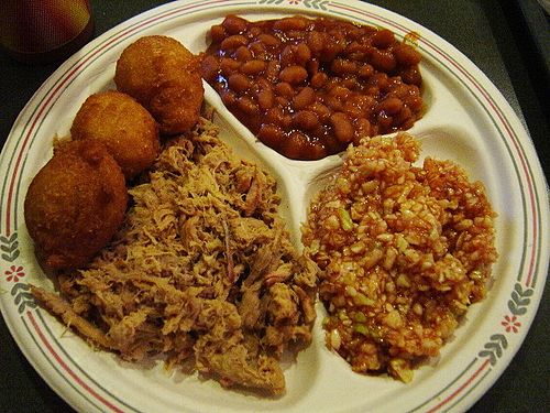 North Carolina barbecue hushpuppies baked beans red cole slaw.jpg