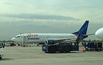 One Airlines estacionado en el Aeropuerto de Santiago.JPG