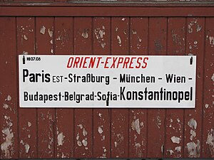 Zuglaufschild im Eisenbahnmuseum Bochum-Dahlhausen