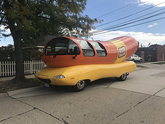 An Oscar Mayer Wienermobile in Royal Oak, Michigan, in 2022