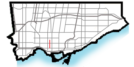 Ossington Ave map