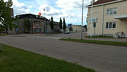 Oulaisten keskustaa kesällä 2017.
