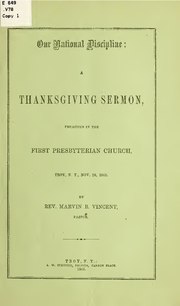 Thumbnail for File:Our national discipline- a Thanksgiving sermon (IA ournationaldisci00vinc).pdf