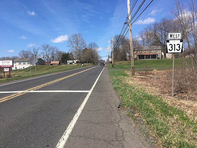 PA 313 westbound near Fountainville