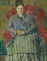 Paul Cézanne - Madame Cézanne in a Red Armchair (about 1877)