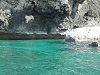 Blue waters around Gaspar Island, one of the Tres Reyes Islands.