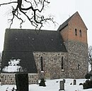 Church with cemetery enclosure and Buchwald hereditary burial