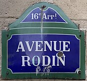 Plaque Avenue Rodin - Paris XVI (FR75) - 2021-08-17 - 1.jpg