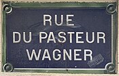 Plaque Rue Pasteur Wagner - Paris XI (FR75) - 2021-06-21 - 1.jpg