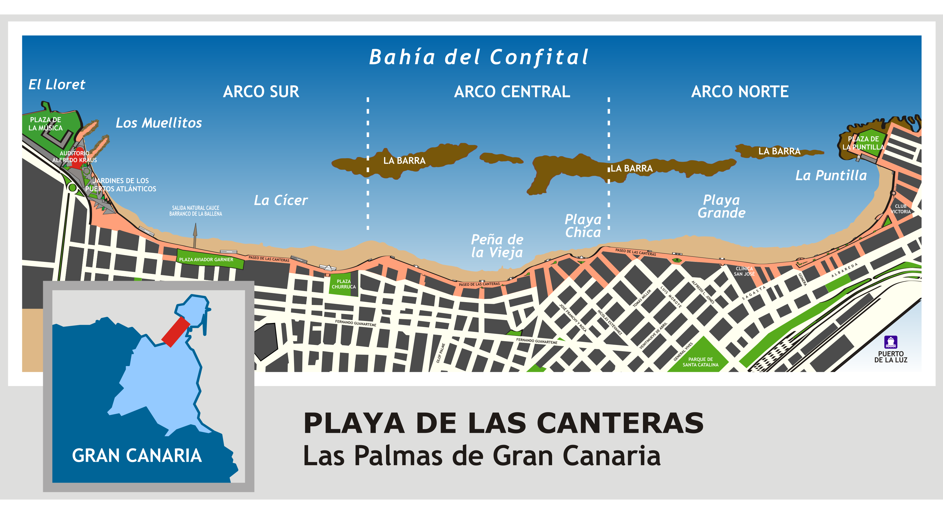 File Playa De Las Canteras Mapa 2007 Es Las Palmas De Gran Canaria