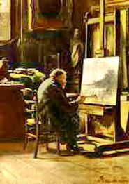 Peters at work, by his daughter, Pietronella Portret van P.F. Peters jr. (1893) door Pietronella Peters.jpg