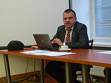 Prof. Damohorský předsedající sekci na konferenci práva životního prostředí