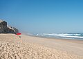 Image 229Red umbrella in beach, Praia D'El Rey, Amoreira, Portugal
