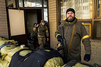 Бойцы украинской территориальной обороны в Киеве