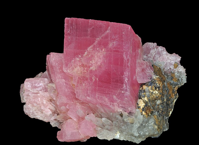 File:Rhodochrosite, quartz 7.JPG