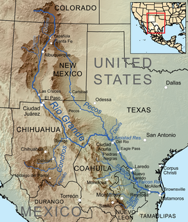 Rio Salado (Mexico) river in northern Mexico