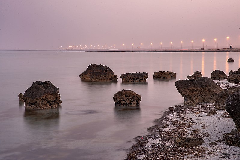 File:Rocks on a beach in Abu Samra.jpg