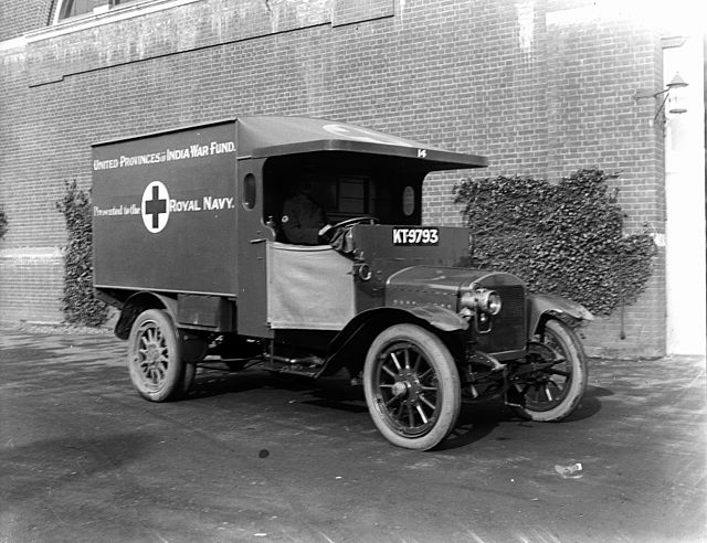 A Royal Navy ambulance during World War I