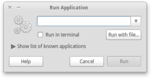 The Run... dialog box in GNOME. Run command.png