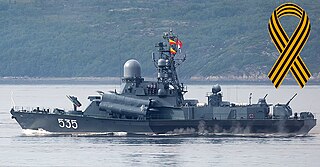 Russian corvette <i>Aysberg</i> Nanuchka-class corvette of the Soviet Navy