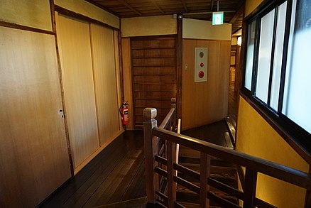 Ryokan interior, door and stairs