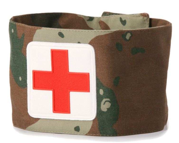 File:SANDF - Brassard - Red Cross and Cammoflage - Non Reversible - Red and White.png