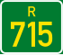 Schild regionale route R715