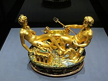 Cellini Salt Cellar, gold and enamels, by Benvenuto Cellini Salt Cellar.jpg