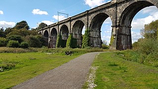 Sankey Viaduct Grade I listed bridge in Cheshire, UK