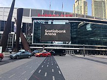 Forbidden Door took place at the Scotiabank Arena in Toronto, Ontario, Canada, marking All Elite Wrestling's first pay-per-view (PPV) event held outside of the United States, and New Japan Pro-Wrestling's first traditional PPV held in Canada. Scotiabank Arena.jpg