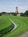 Die Seseke bei Bönen und Schacht IV der Zeche Königsborn. August 2005.